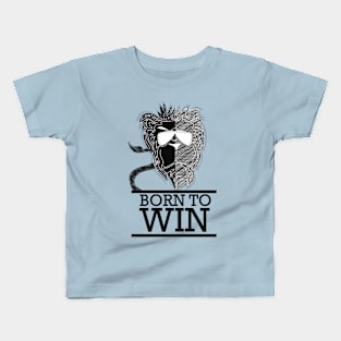 Born to win lion art Kids T-Shirt